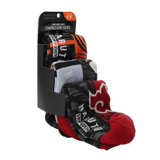 Picture of Naruto Athletic Compression 3 Pair Men's Ankle Socks