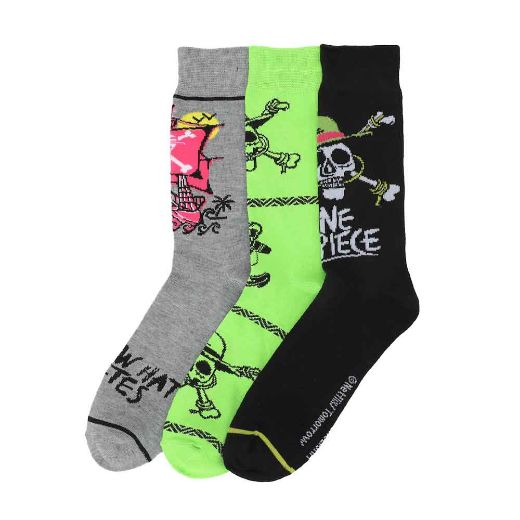 Picture of One Piece Icons 3 Pair Crew Socks