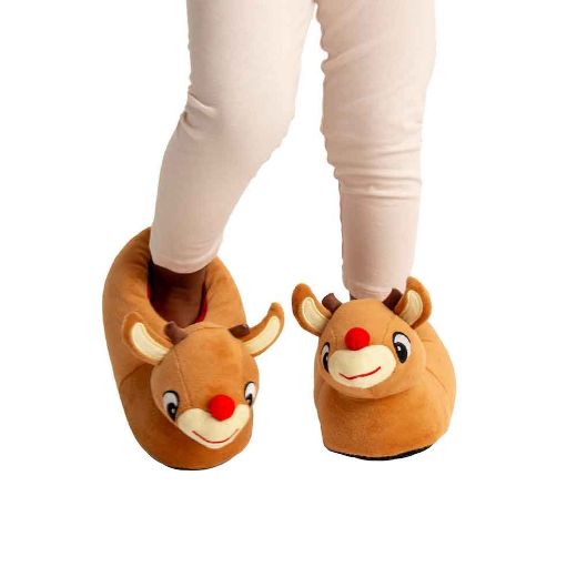 Picture of Rudolph Youth 3D Plush Slippers