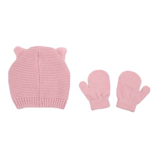 Picture of Little Me Kitty Beanie & Mitten Combo