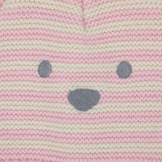 Picture of Little Me Pink Bear Beanie & Mitten Combo - Infant 3/9 M