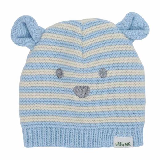 Picture of Little Me Blue Bear Beanie & Mitten Combo - Infant 3/9 M