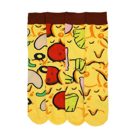 Picture of Bioworld Socks by the Slice 4 Pair Crew Box Set