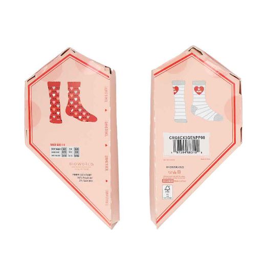Picture of Valentine's Day 2 Pair Youth Crew Heart Shaped Box Set