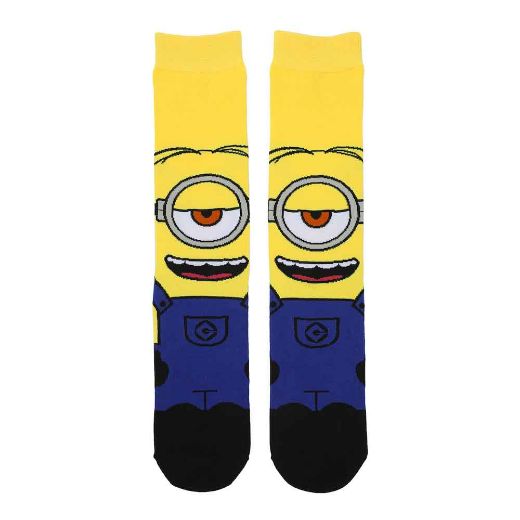 Picture of Minions Animigos 360 Character 3 Pair Crew Socks