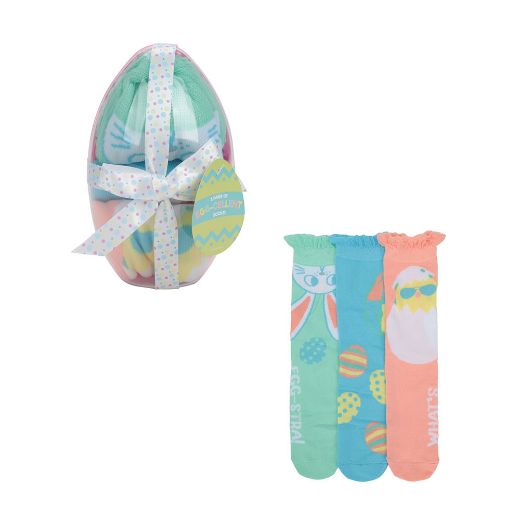 Picture of Bioworld Egg-cellent 3 Pair Women's Crew Socks Box Set