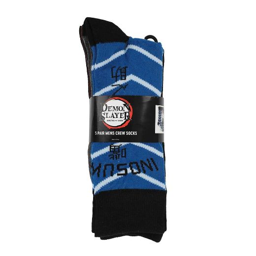 Picture of Demon Slayer Patterns 5 Pair Crew Socks
