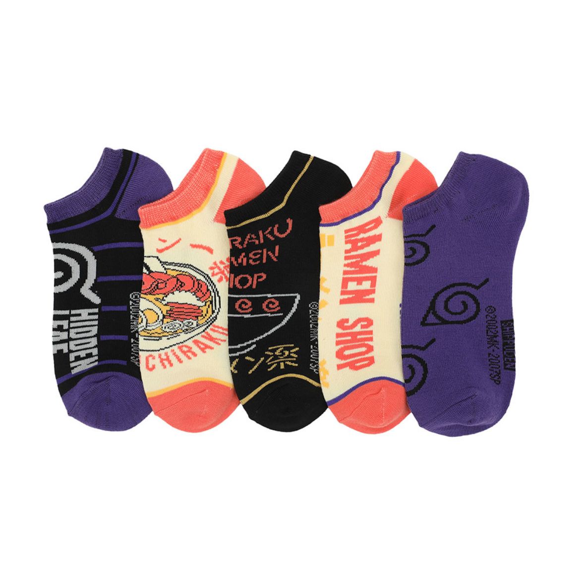 Picture of Naruto Ichiraku Ramen 5 Pair Ankle Socks 