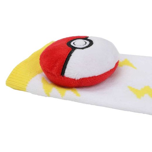 Picture of Pokemon Pokeball 3D Plush Crew Socks