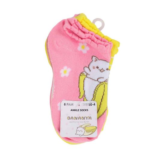 Picture of Bananya Youth 6 Pair Ankle Socks
