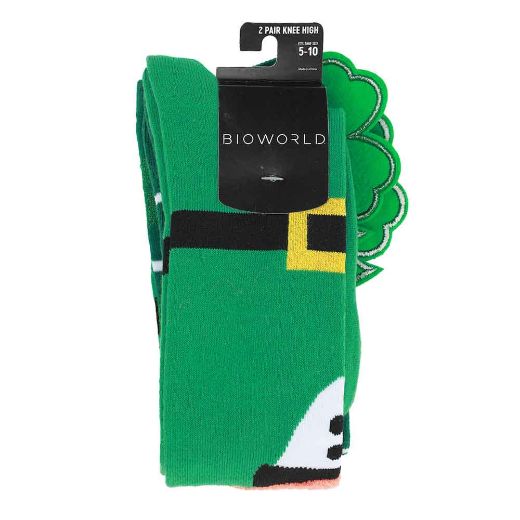 Picture of Leprechaun & Clovers 2 Pair Knee High Socks