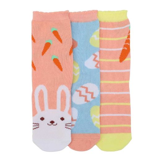 Picture of Bioworld Egg-cellent Bunny 3 Pair Women's Crew Socks Box Set