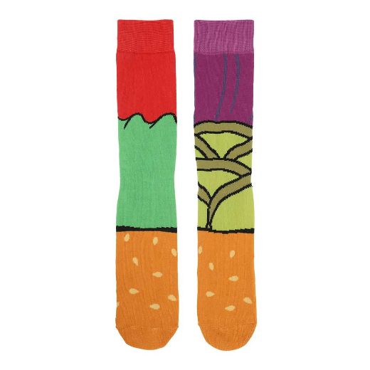 Picture of Bioworld Two Tasty Pairs Cheeseburger 2 Pair Crew Box Set