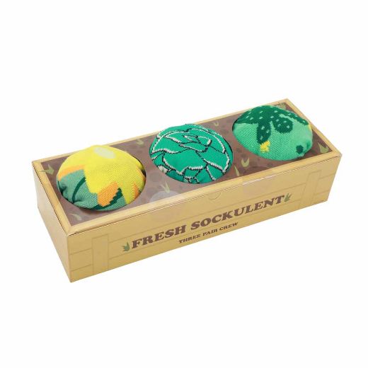 Picture of Bioworld Fresh Sockulents 3 Pair Crew Box Set