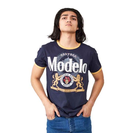 Picture of Modelo Vintage Ringer Unisex Pre-pack Tee