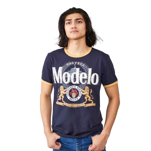 Picture of Modelo Vintage Ringer Unisex Pre-pack Tee