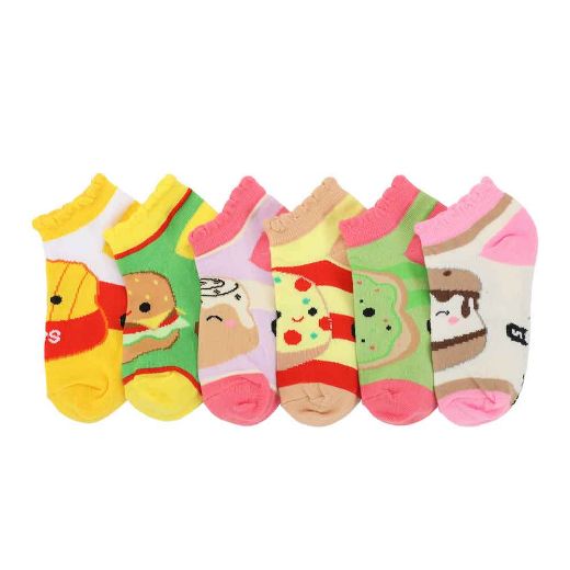 Picture of Squishmallows Mixed Characters Youth 6 Pair Ankle Socks