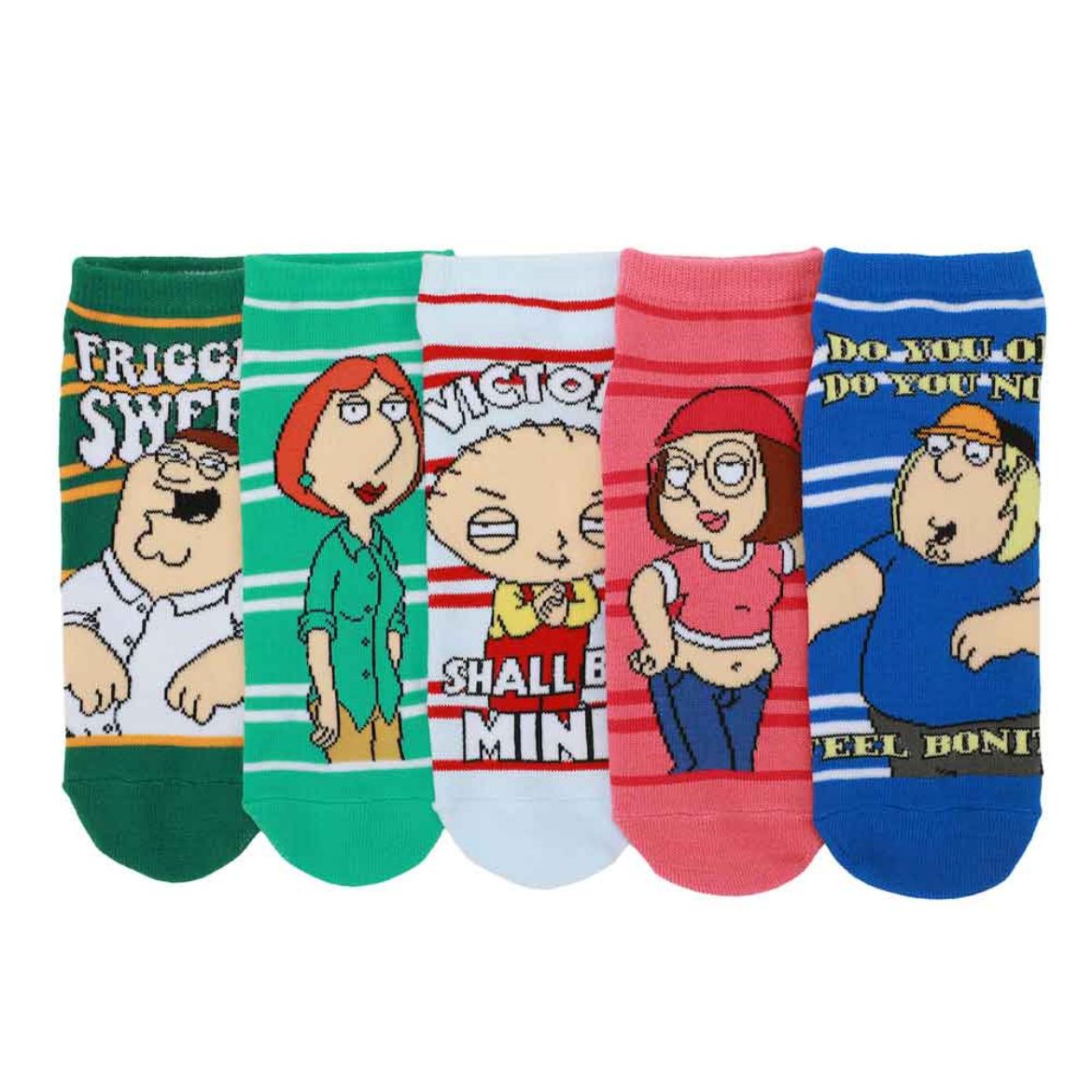 Picture of Family Guy Mixed Characters 5 Pair Ankle Socks