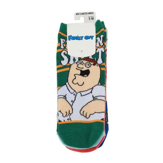 Picture of Family Guy Mixed Characters 5 Pair Ankle Socks