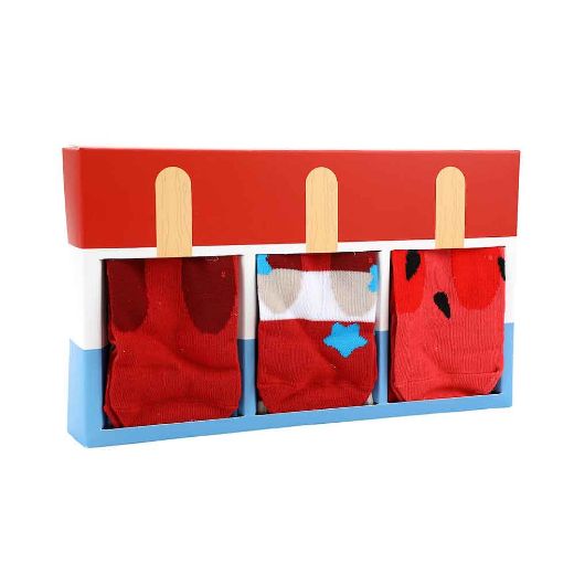 Picture of Bioworld Sock Serve Ice Cream 3 Pair Crew Box Set