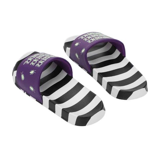 Picture of Beetlejuice Glow in the Dark Embroidered Slides