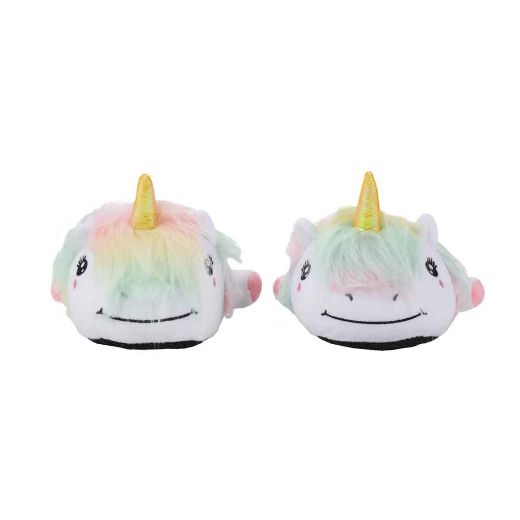 Picture of White Unicorn Youth 3D Plush Slippers