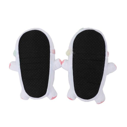 Picture of White Unicorn Youth 3D Plush Slippers