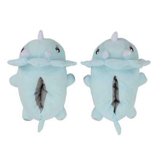 Picture of Blue Triceratops Youth 3D Plush Slippers