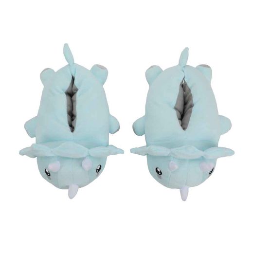 Picture of Blue Triceratops Youth 3D Plush Slippers