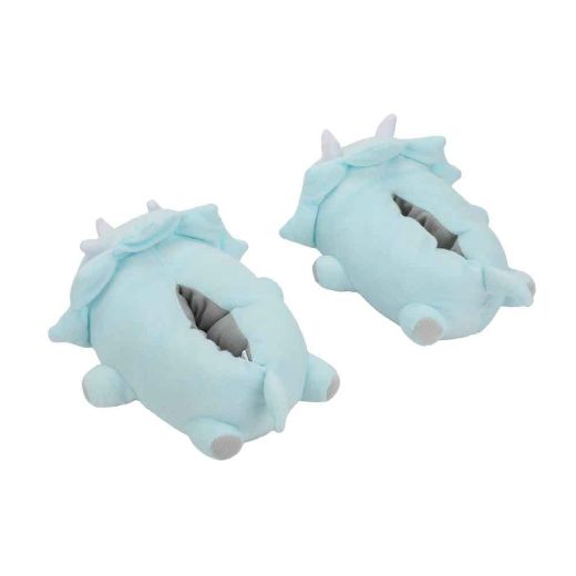 Picture of Blue Triceratops Youth 3D Plush Slippers