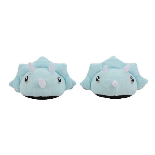 Picture of Blue Triceratops Youth 3D Plush Slippers