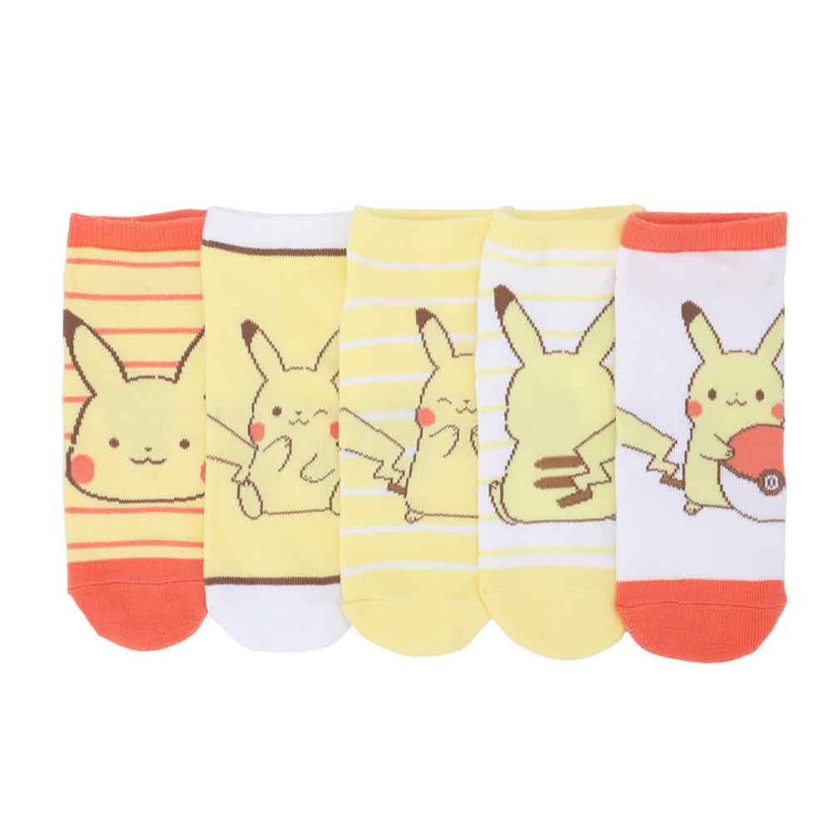 Picture of Pokemon Pikachu 5 Pair Ankle Socks
