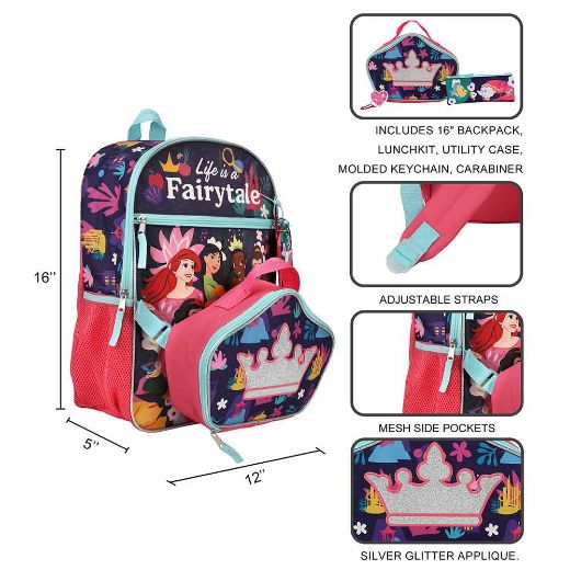 Picture of Disney Fairytale 5 pc Youth Backpack Set