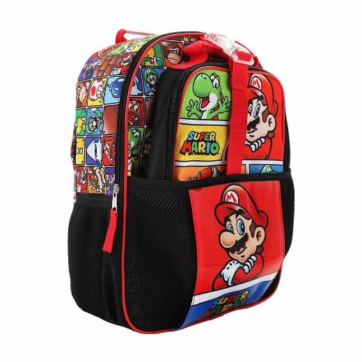 Picture of Super Mario Light Up Buckle 4 pc Toddler Backpack Set