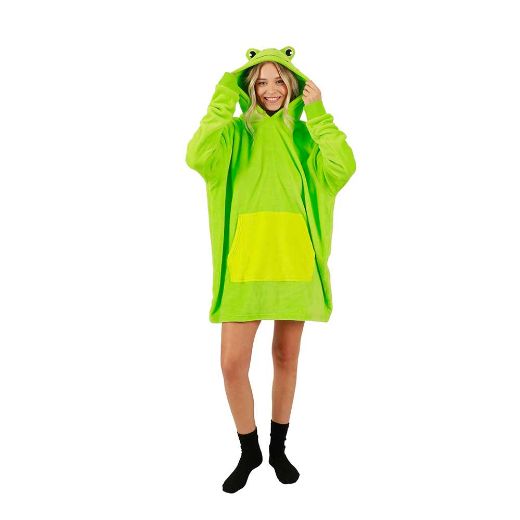 Picture of Bioworld Frog Pillow & Hoodie Blanket