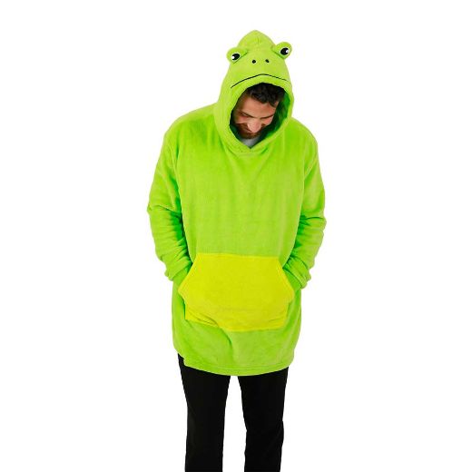 Picture of Bioworld Frog Pillow & Hoodie Blanket