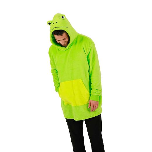 Picture of Bioworld Frog Pillow & Hoodie Blanket