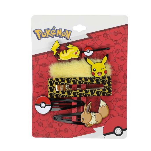 Picture of Pokemon Pikachu & Eevee 5 pc. Barrette Set