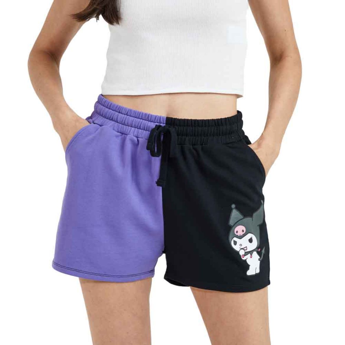 Picture of Kuromi Color Block Sweat Shorts