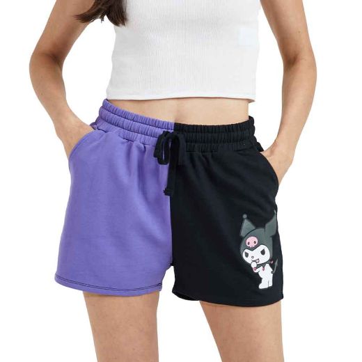 Picture of Kuromi Color Block Sweat Shorts
