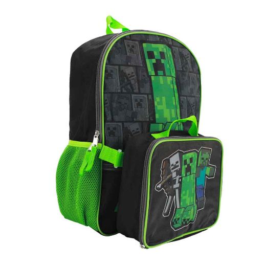 Picture of Minecraft Creeper Backpack with Lunch Tote