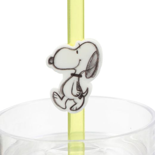 Picture of Peanuts Snoopy Straw Charm 16 oz. Slim Plastic Tumbler