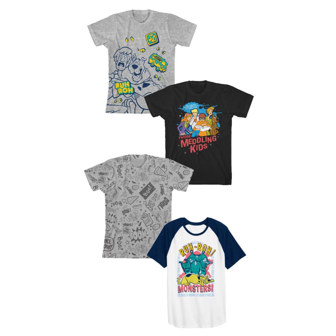 Picture of Scooby Doo & Gang Youth 4 Pack Tees