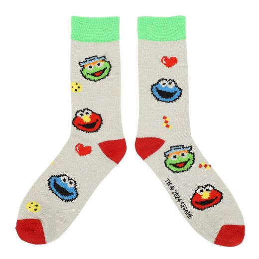 Picture of Sesame Street Pixel Characters 5 Pair Crew Socks 