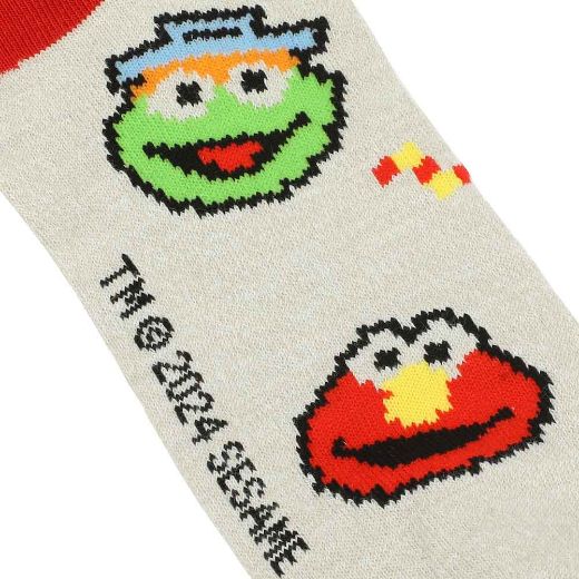 Picture of Sesame Street Pixel Characters 5 Pair Crew Socks 
