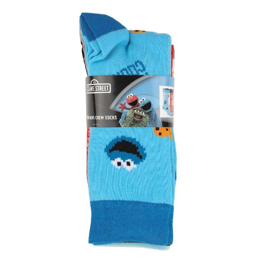 Picture of Sesame Street Pixel Characters 5 Pair Crew Socks 