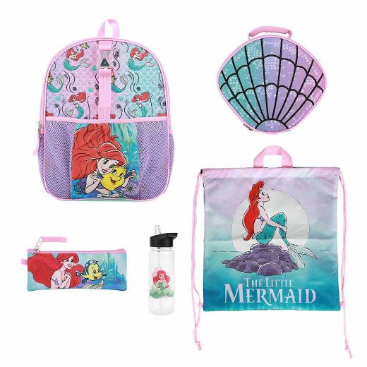 Picture of Disney Ariel Light Up Buckle 5 pc Toddler Backpack Set