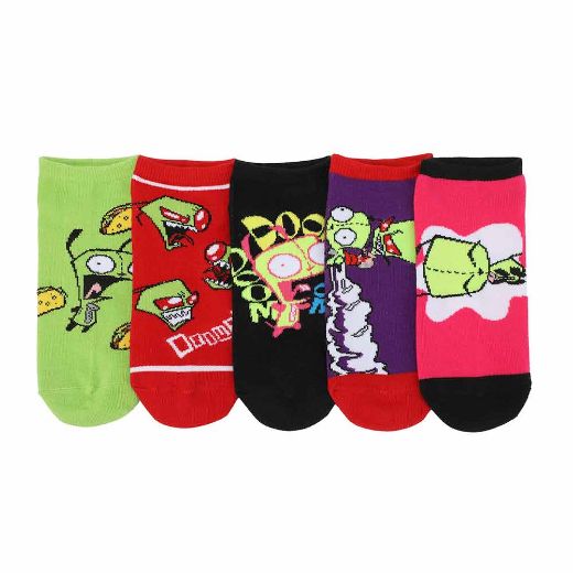 Picture of Invader Zim Characters 5 Pair Ankle Socks