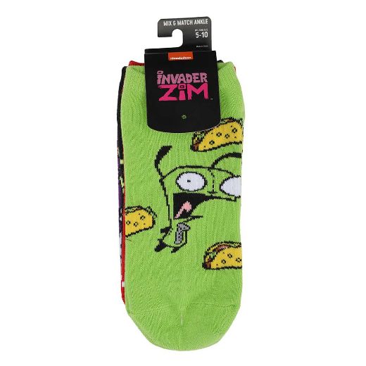 Picture of Invader Zim Characters 5 Pair Ankle Socks