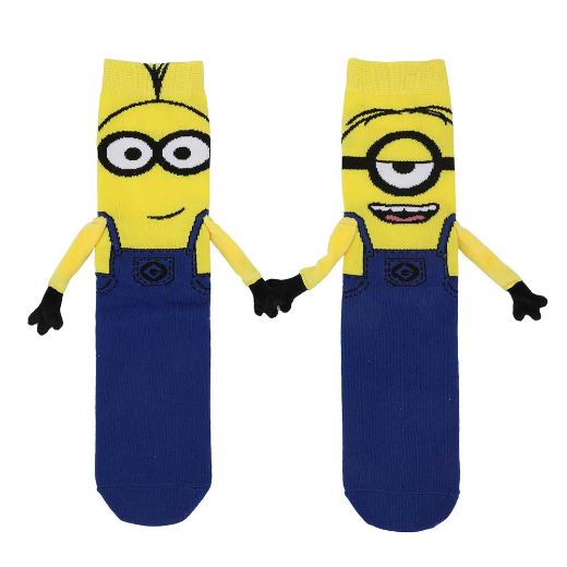 Picture of Minions Stewart & Kevin Magnetic 3D Crew Socks